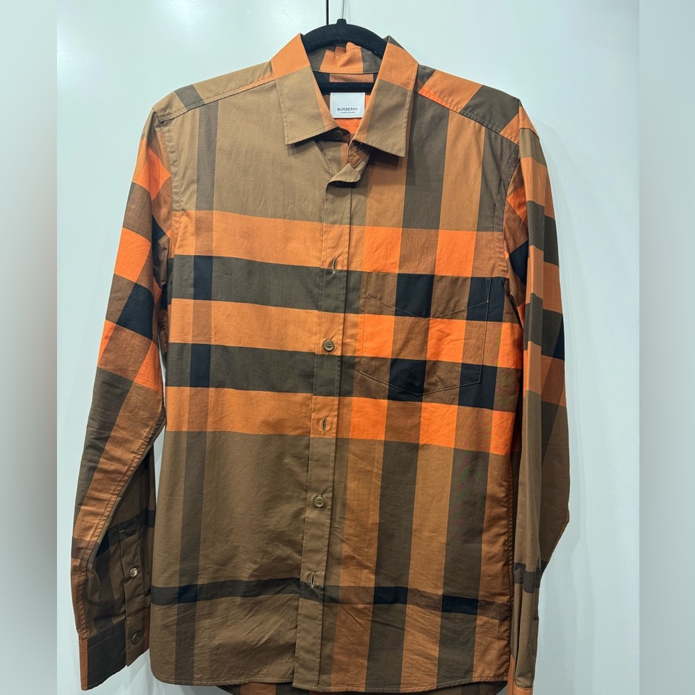 Plaid Burberry Long Sleeve Button Down